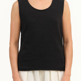 Evam Eva Apparel Womens Sweaters Cashmere Sleeveless in Sumi