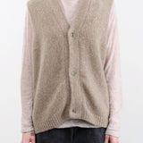 Evam Eva Apparel Womens Sweaters Cashmere Vest in Mocha