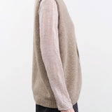 Evam Eva Apparel Womens Sweaters Cashmere Vest in Mocha