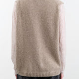 Evam Eva Apparel Womens Sweaters Cashmere Vest in Mocha