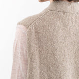 Evam Eva Apparel Womens Sweaters Cashmere Vest in Mocha