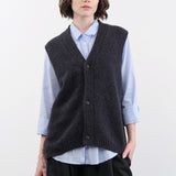 Evam Eva Apparel Womens Sweaters Cashmere Vest in North Sea