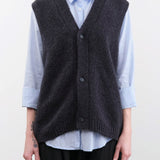 Evam Eva Apparel Womens Sweaters Cashmere Vest in North Sea