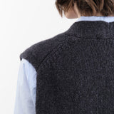 Evam Eva Apparel Womens Sweaters Cashmere Vest in North Sea