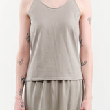 Evam Eva Apparel Womens Blouses Cotton Camisole in Grege