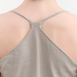 Evam Eva Apparel Womens Blouses Cotton Camisole in Grege