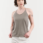Evam Eva Apparel Womens Blouses Cotton Camisole in Otter Gray