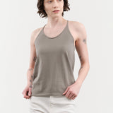 Evam Eva Apparel Womens Blouses Cotton Camisole in Otter Gray