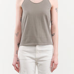 Evam Eva Apparel Womens Blouses Cotton Camisole in Otter Gray