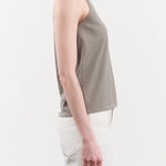 Evam Eva Apparel Womens Blouses Cotton Camisole in Otter Gray