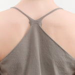 Evam Eva Apparel Womens Blouses Cotton Camisole in Otter Gray