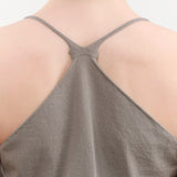 Evam Eva Apparel Womens Blouses Cotton Camisole in Otter Gray