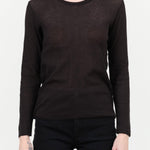 Evam Eva Apparel Womens Sweaters Cotton Pullover in Sumi