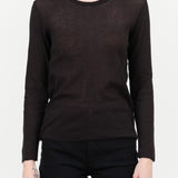 Evam Eva Apparel Womens Sweaters Cotton Pullover in Sumi