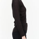 Evam Eva Apparel Womens Sweaters Cotton Pullover in Sumi