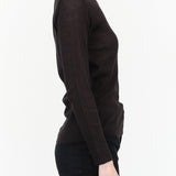 Evam Eva Apparel Womens Sweaters Cotton Pullover in Sumi
