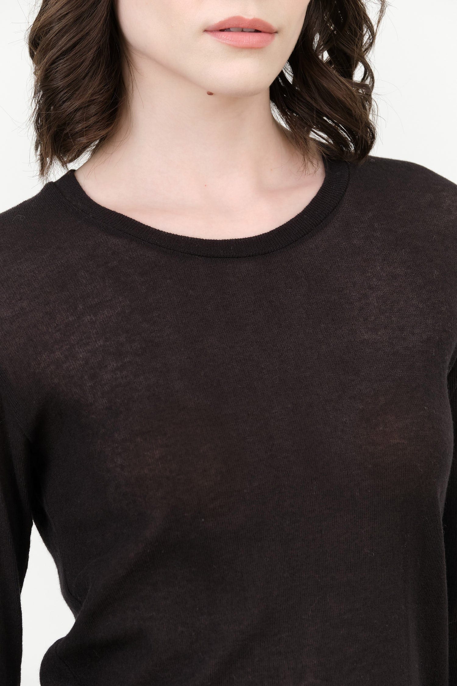 Evam Eva Apparel Womens Sweaters Cotton Pullover in Sumi