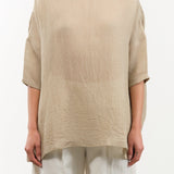 Evam Eva Apparel Womens Sweaters Linen Pullover in Amber Amber / One Size