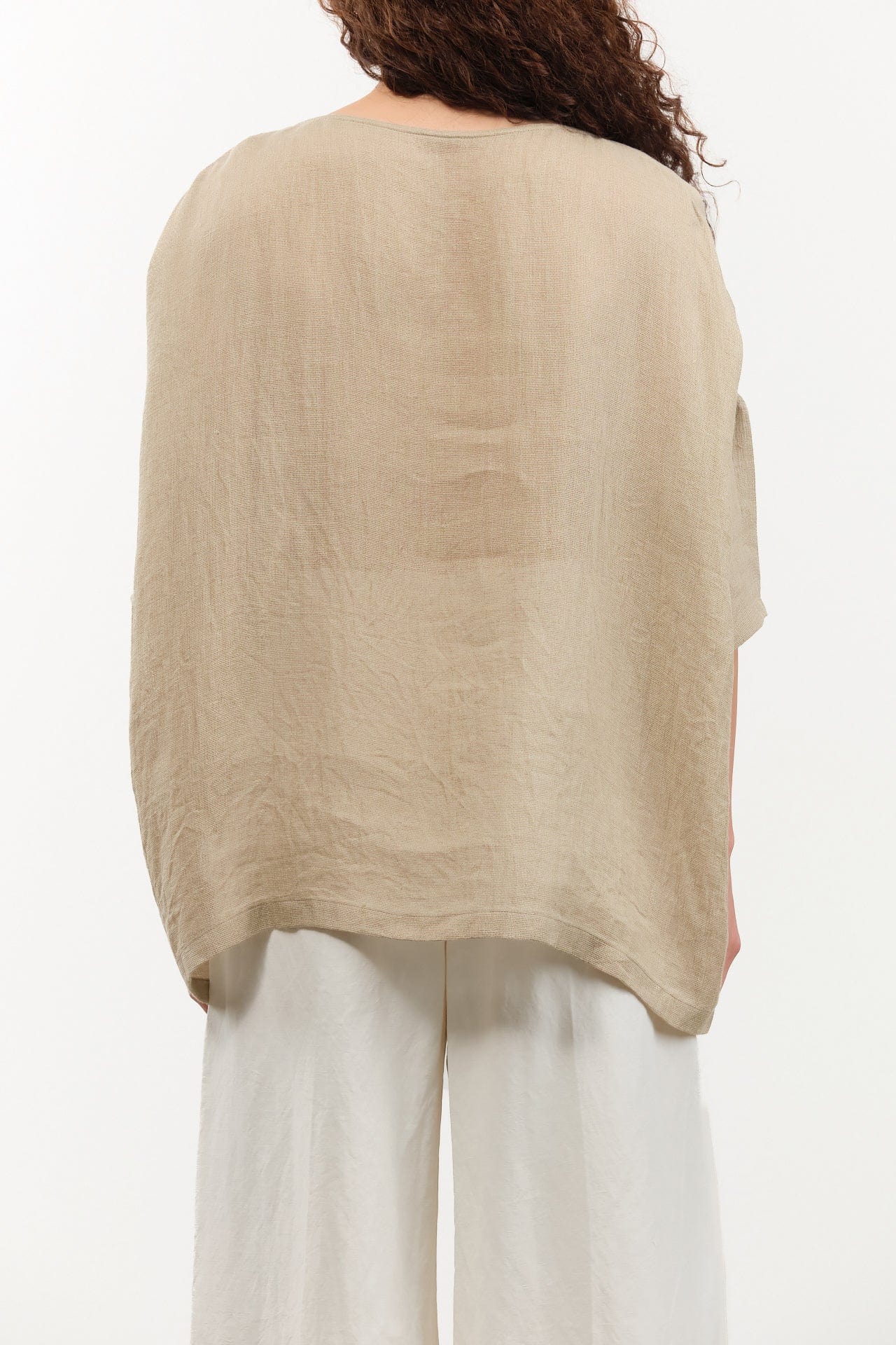 Evam Eva Apparel Womens Sweaters Linen Pullover in Amber Amber / One Size
