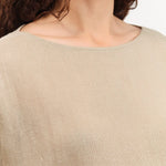 Evam Eva Apparel Womens Sweaters Linen Pullover in Amber Amber / One Size
