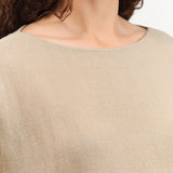 Evam Eva Apparel Womens Sweaters Linen Pullover in Amber Amber / One Size
