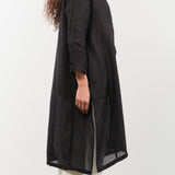 Evam Eva Apparel Womens Sweaters Linen Robe Sumi / One Size