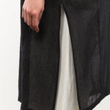 Evam Eva Apparel Womens Sweaters Linen Robe Sumi / One Size