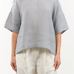 Evam Eva Apparel Womens Sweaters Linen Stitches Pullover in Fog Fog / One Size