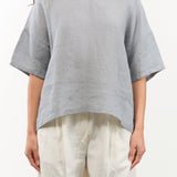 Evam Eva Apparel Womens Sweaters Linen Stitches Pullover in Fog Fog / One Size