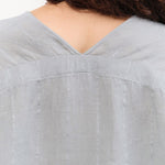 Evam Eva Apparel Womens Sweaters Linen Stitches Pullover in Fog Fog / One Size