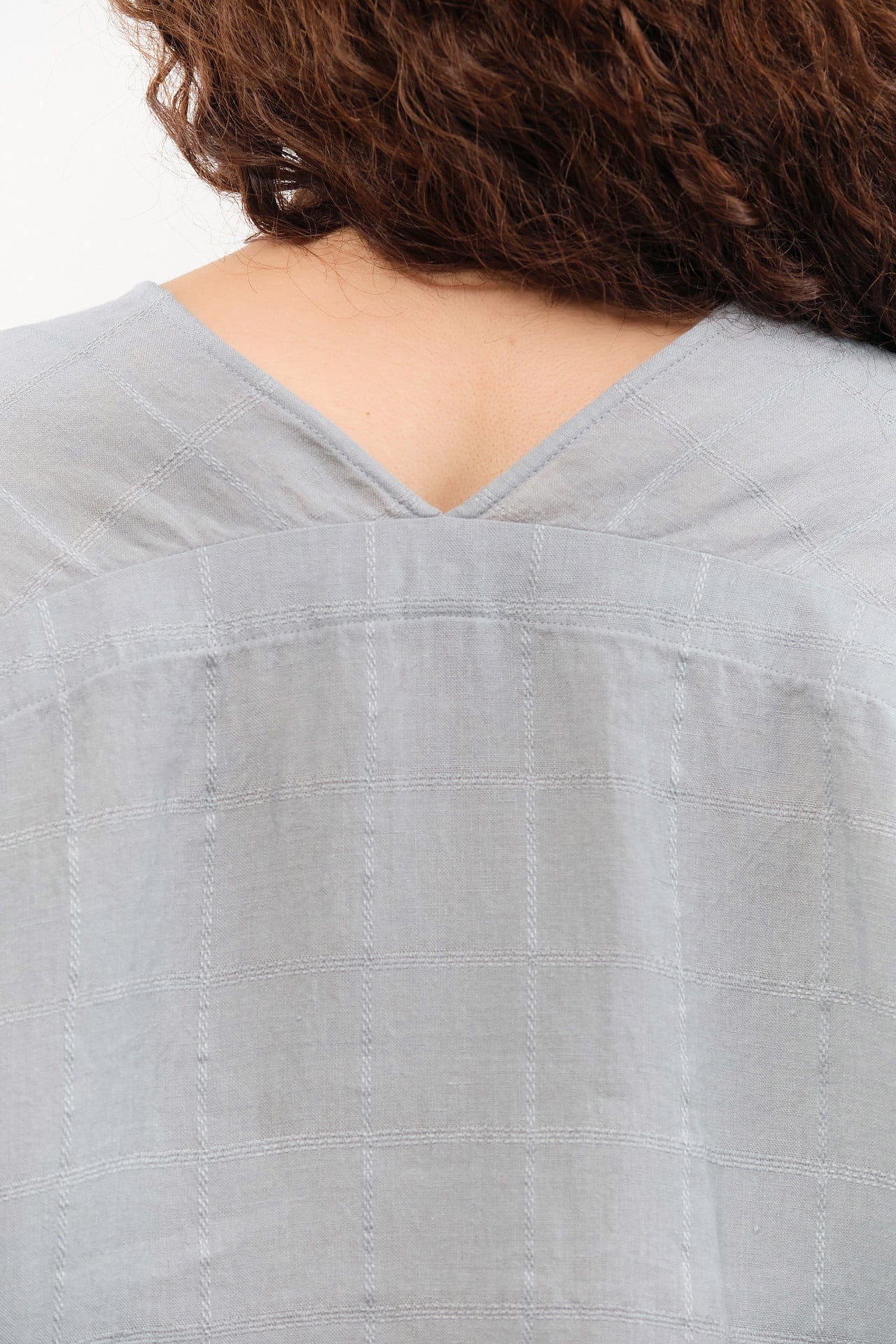 Evam Eva Apparel Womens Sweaters Linen Stitches Pullover in Fog Fog / One Size