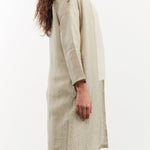 Evam Eva Apparel Womens Sweaters Linen Stitches Robe Grege / One Size