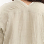 Evam Eva Apparel Womens Sweaters Linen Stitches Robe Grege / One Size