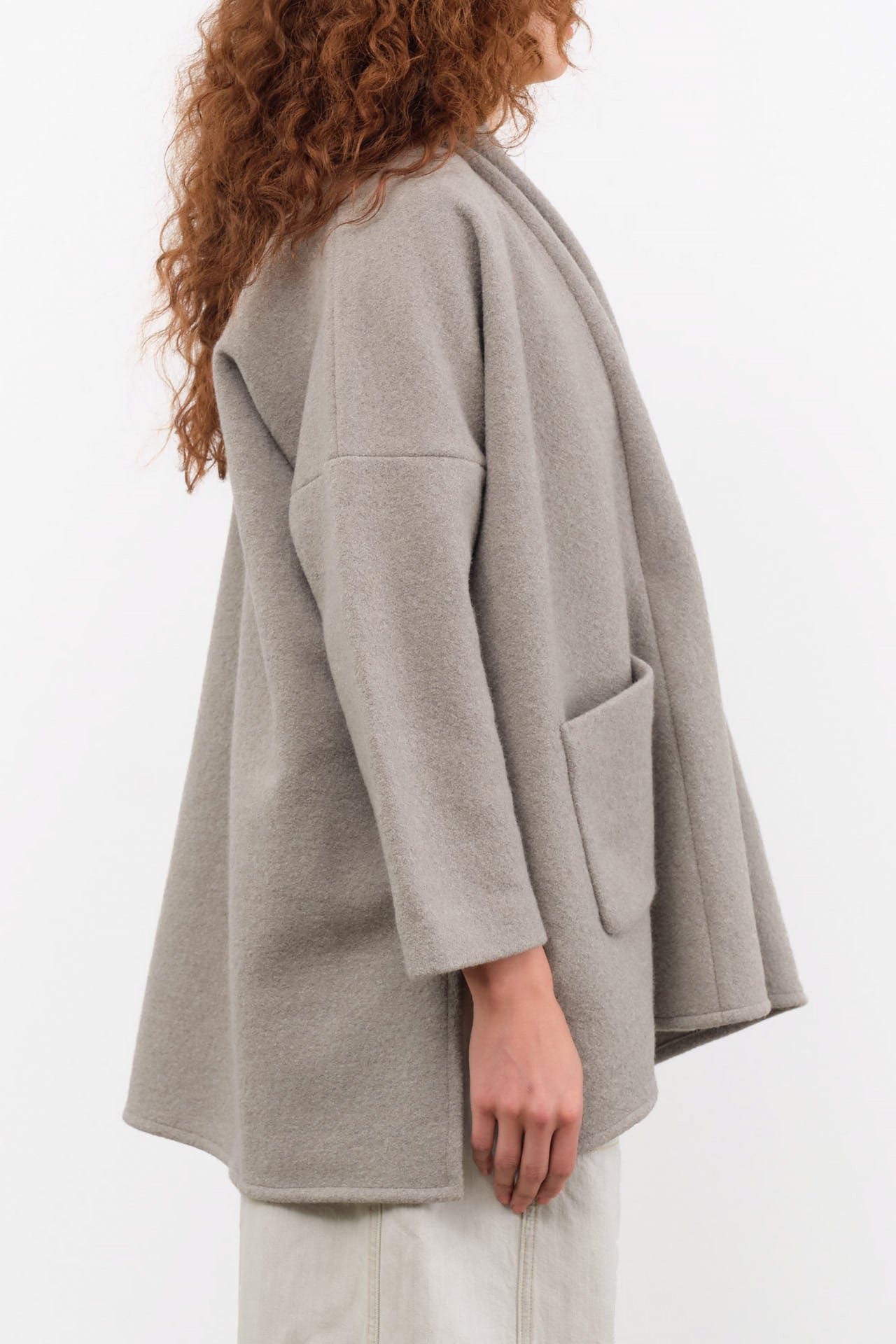 Evam Eva Apparel Womens Outerwear Press Wool Robe Mocha / One Size