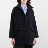 Evam Eva Apparel Womens Outerwear Renew-Wool Stand Short Coat