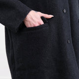 Evam Eva Apparel Womens Outerwear Renew-Wool Stand Short Coat