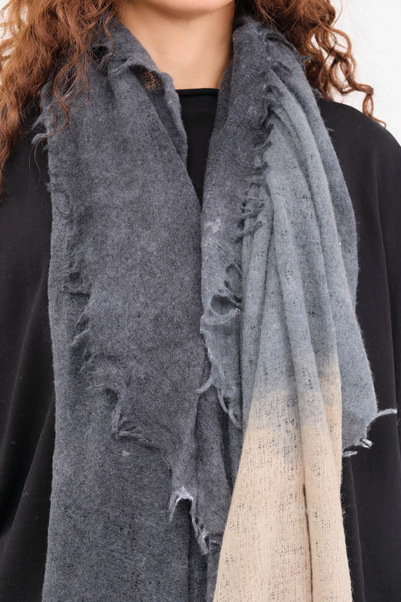 F Cashmere Accessories Scarves Felt Shawl in Teal Teal / One Size