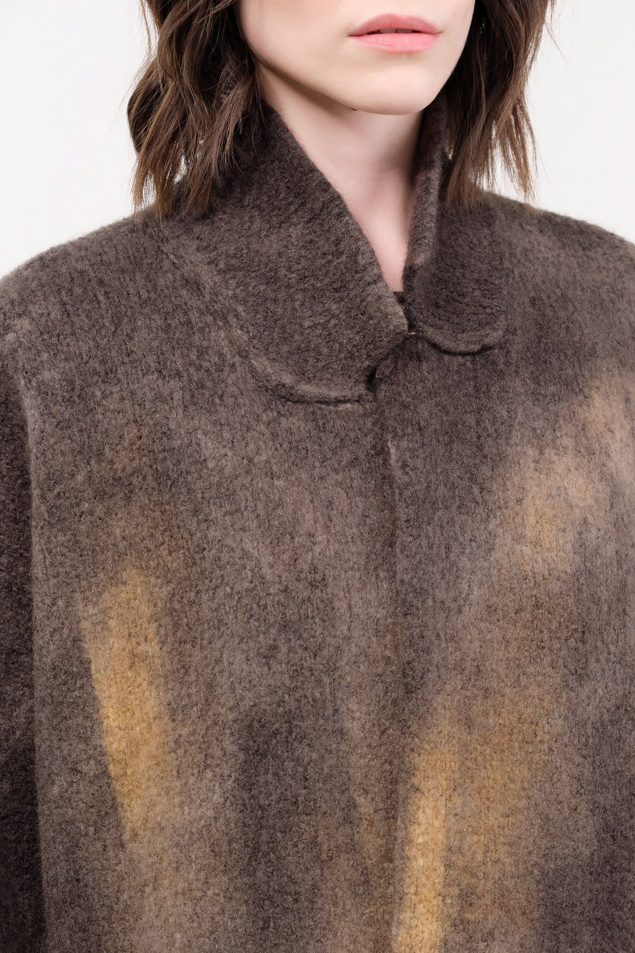 F Cashmere Apparel Womens Sweaters Luna Cardigan in Brown
