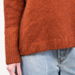 F Cashmere Apparel Womens Sweaters Marianne Sweater in Burnt Sienna