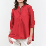 Fabiana Pigna Apparel Womens Blouses Bibi Blouse in Crimson Crimson / XSmall
