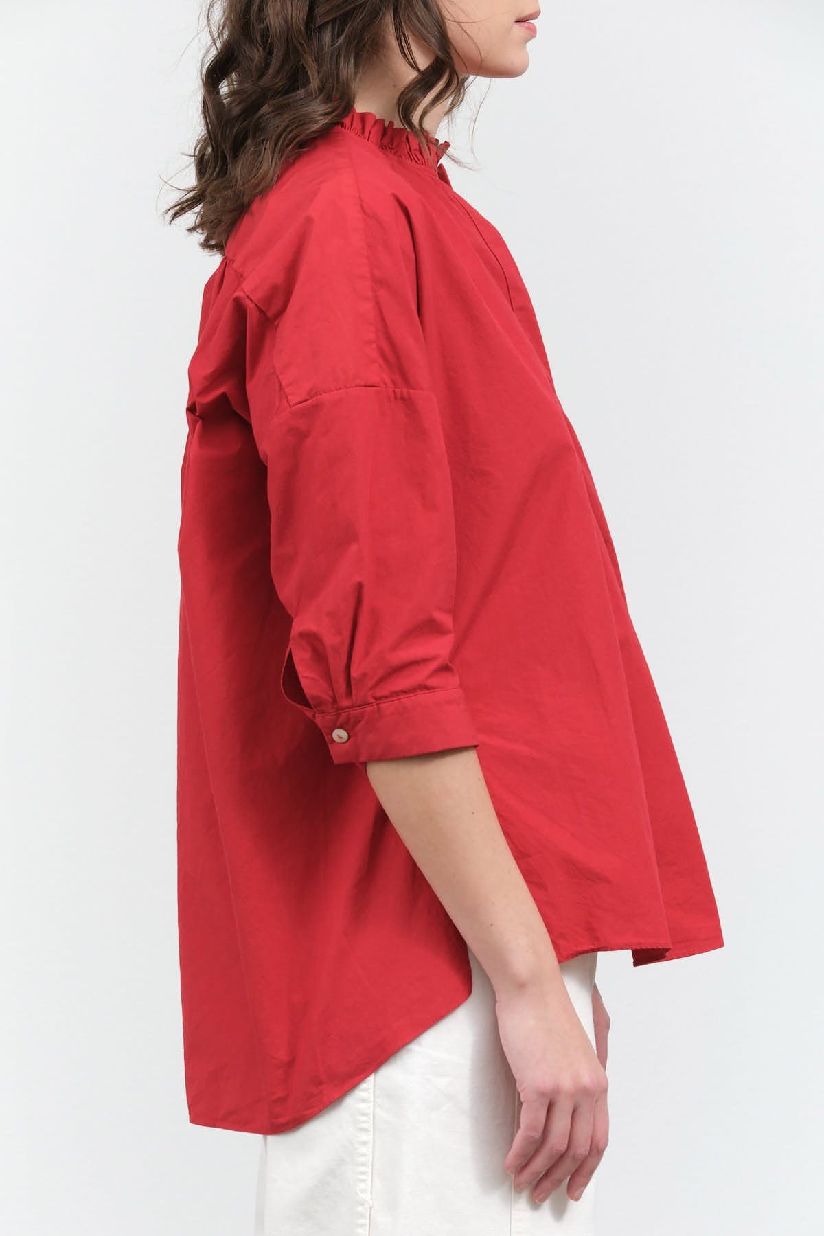 Fabiana Pigna Apparel Womens Blouses Bibi Blouse in Crimson