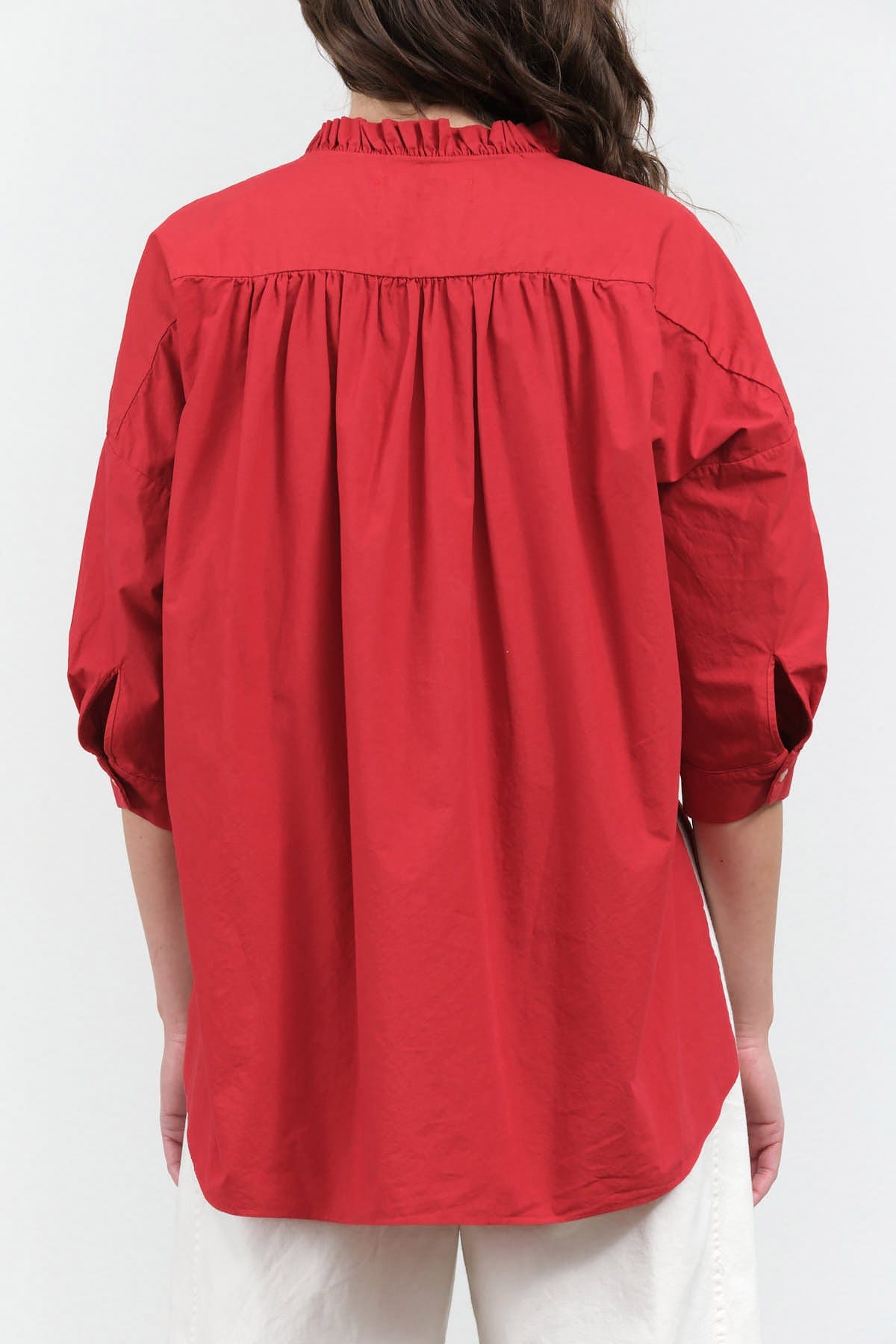 Fabiana Pigna Apparel Womens Blouses Bibi Blouse in Crimson