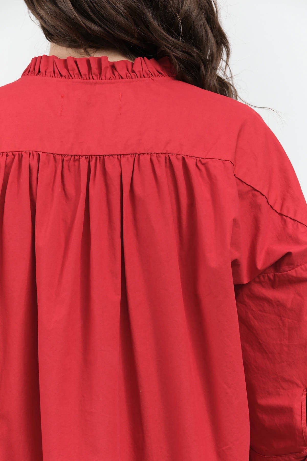 Fabiana Pigna Apparel Womens Blouses Bibi Blouse in Crimson