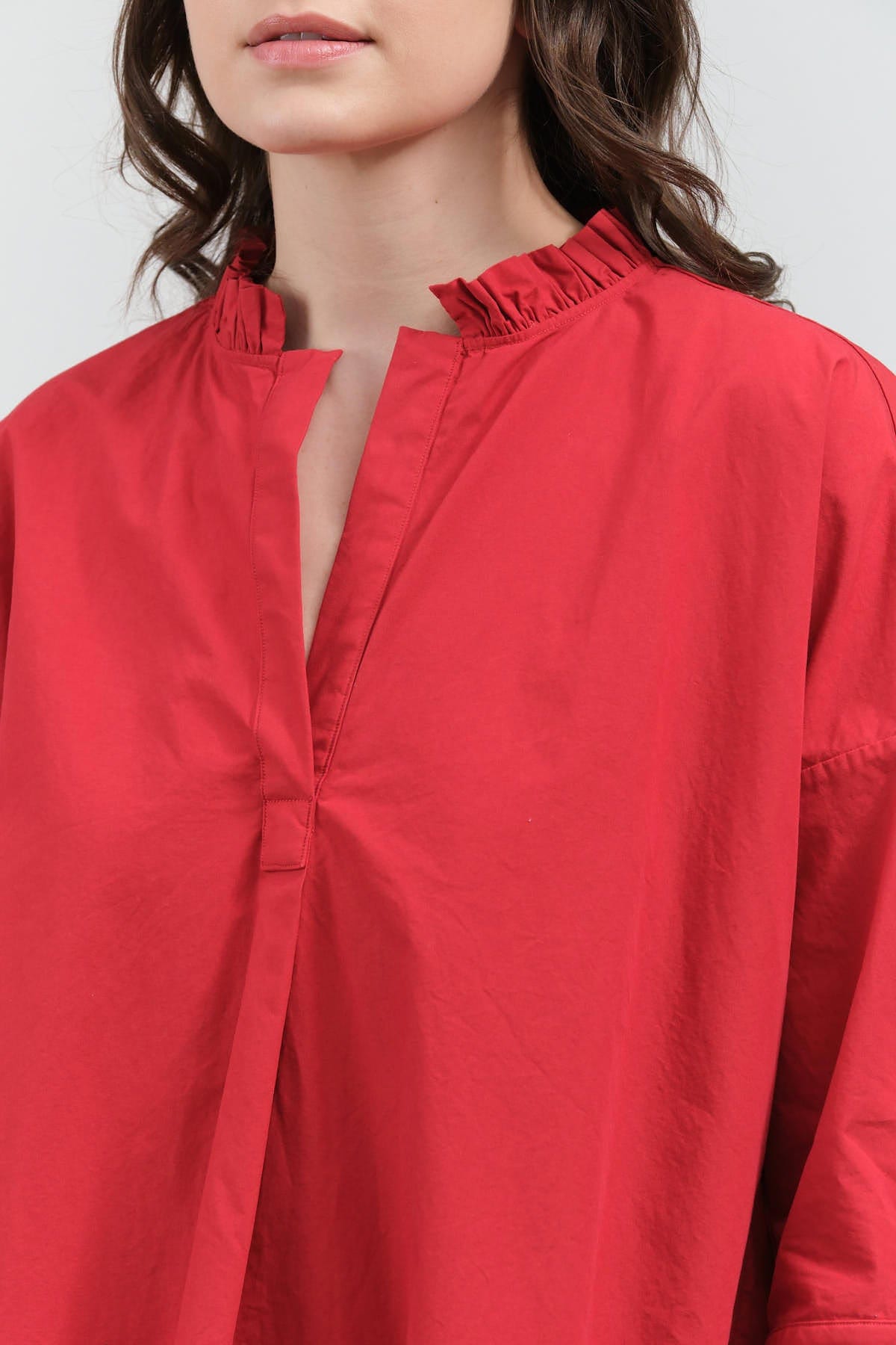 Fabiana Pigna Apparel Womens Blouses Bibi Blouse in Crimson