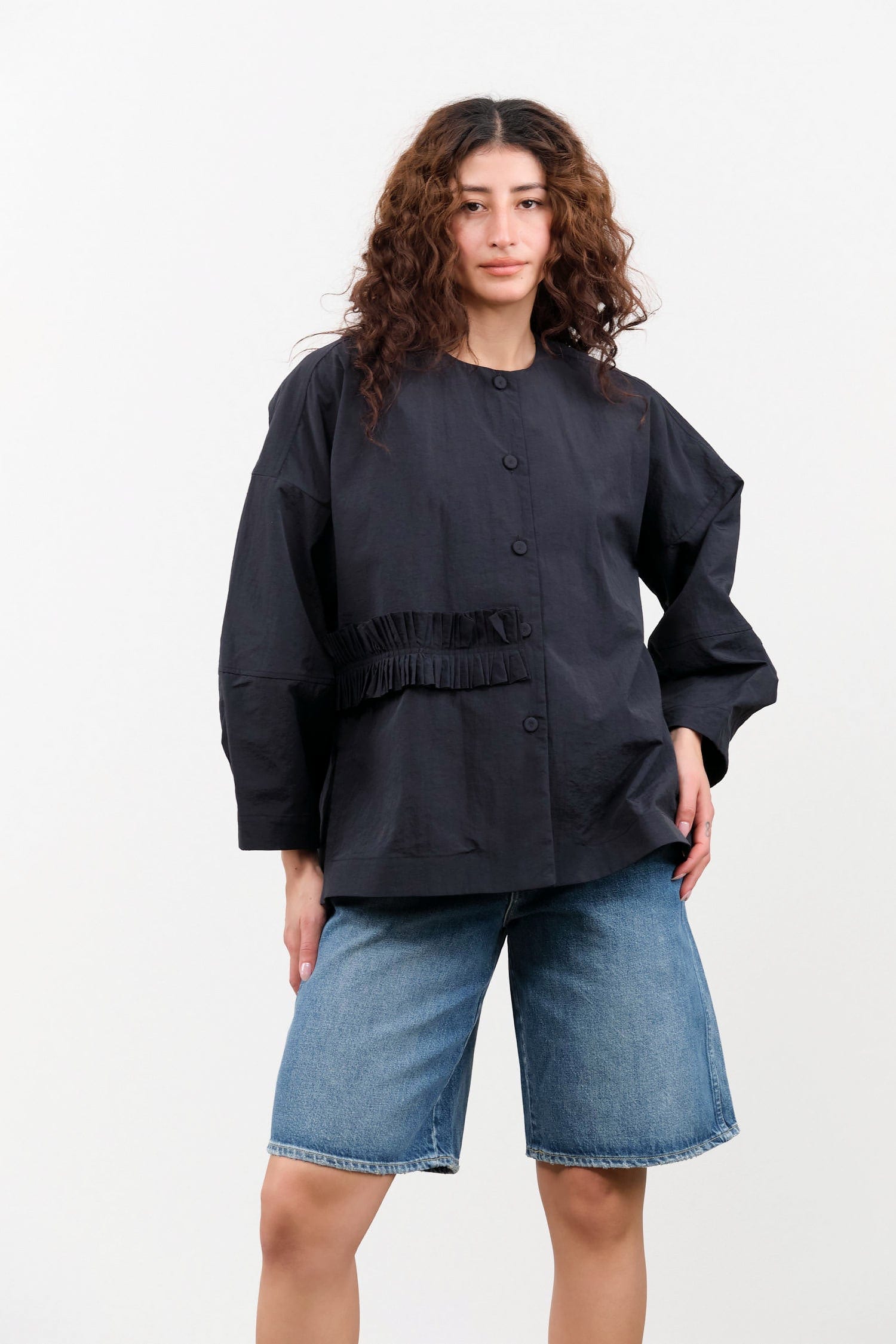 Fabiana Pigna Apparel Womens Blouses Hisa Blouse Onyx / XSmall