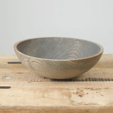Farmhouse Pottery Home Kitchen Serving 15" Crafted Wooden Bowl Ash / Grey