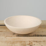 Farmhouse Pottery Home Kitchen Serving 17" Crafted Wooden Bowl Ash / White