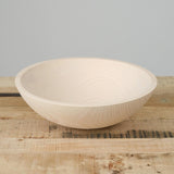Farmhouse Pottery Home Kitchen Serving 17" Crafted Wooden Bowl Ash / White