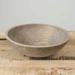 Farmhouse Pottery Home Kitchen Serving 17" Crafted Wooden Bowl Ash / Grey