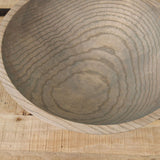 Farmhouse Pottery Home Kitchen Serving 17" Crafted Wooden Bowl
